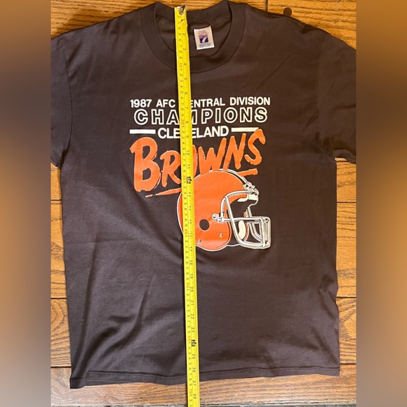 Vintage 1987 XL Cleveland Browns AFC Central Division champs shirt - Picture 4 of 5